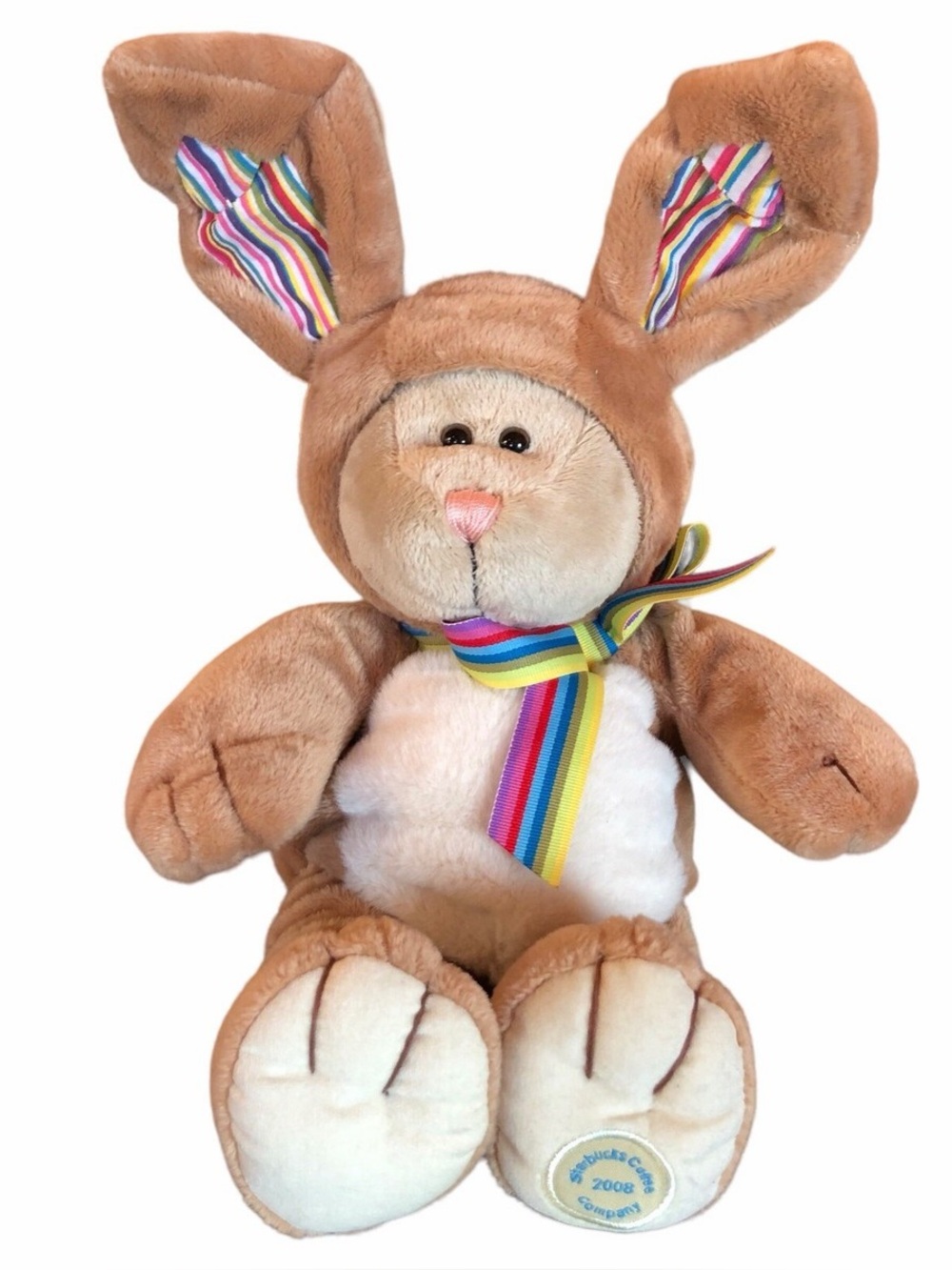 Starbucks Barista Bear in Easter bunny costume 2008 NWOT